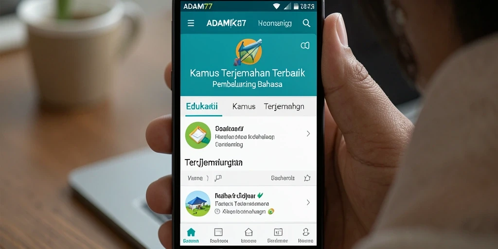 Tampilan antarmuka aplikasi ADAM77 yang sederhana dan intuitif.