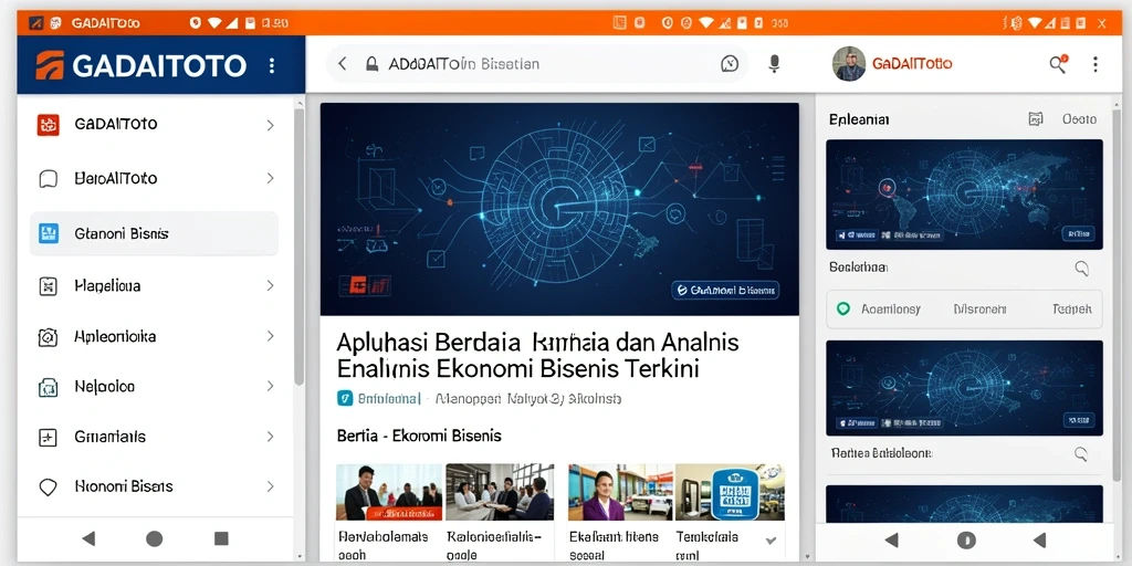 Screenshot GADAITOTO menampilkan antarmuka berita ekonomi yang informatif.