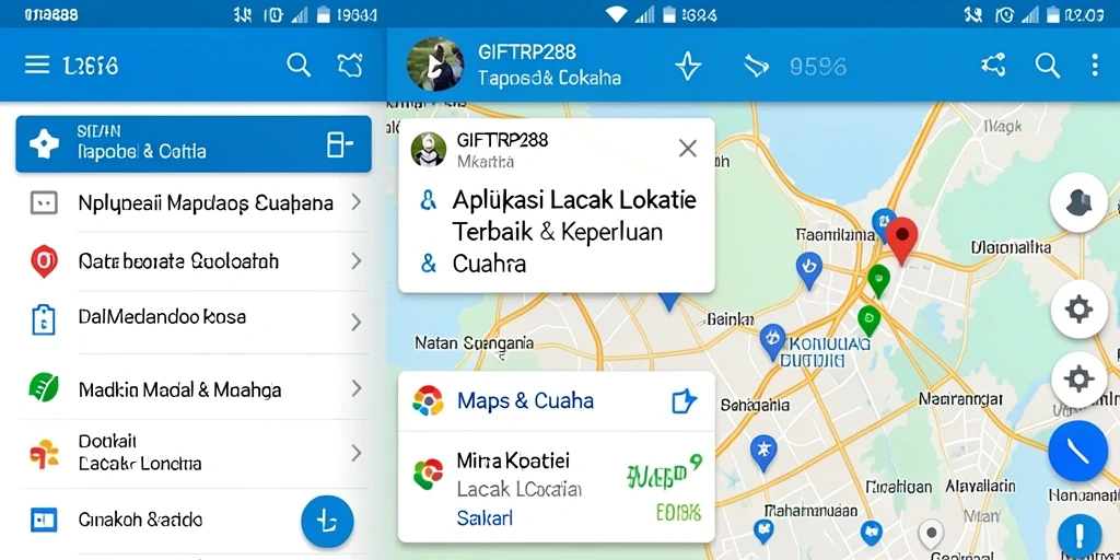 Tampilan antarmuka aplikasi GIFTRP288 yang intuitif untuk lacak lokasi.