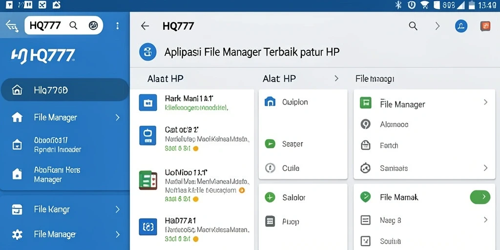 Tampilan antarmuka HQ777 yang sederhana dan intuitif.
