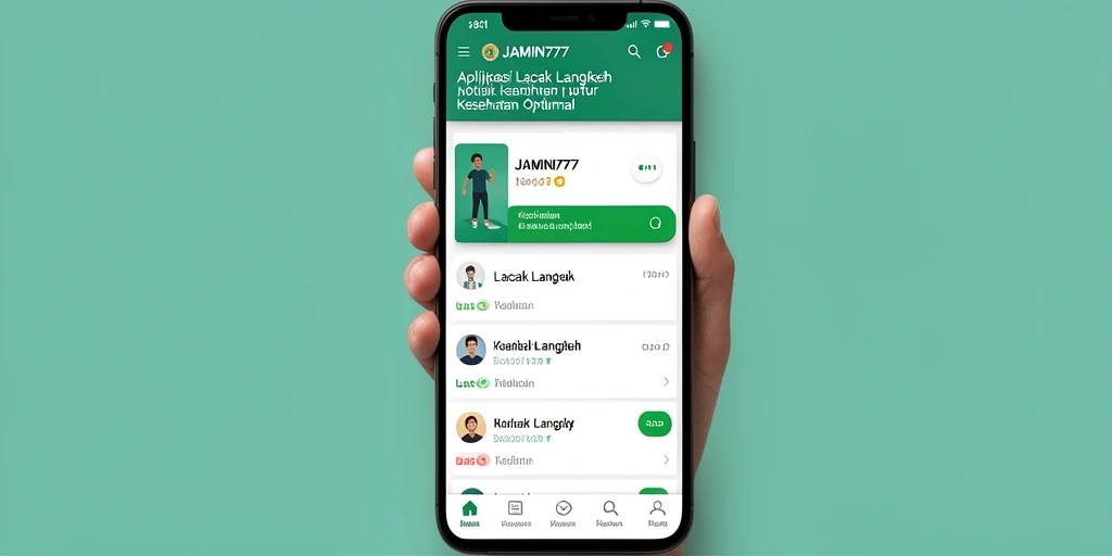 Tampilan antarmuka JAMIN777 yang menarik dan informatif.
