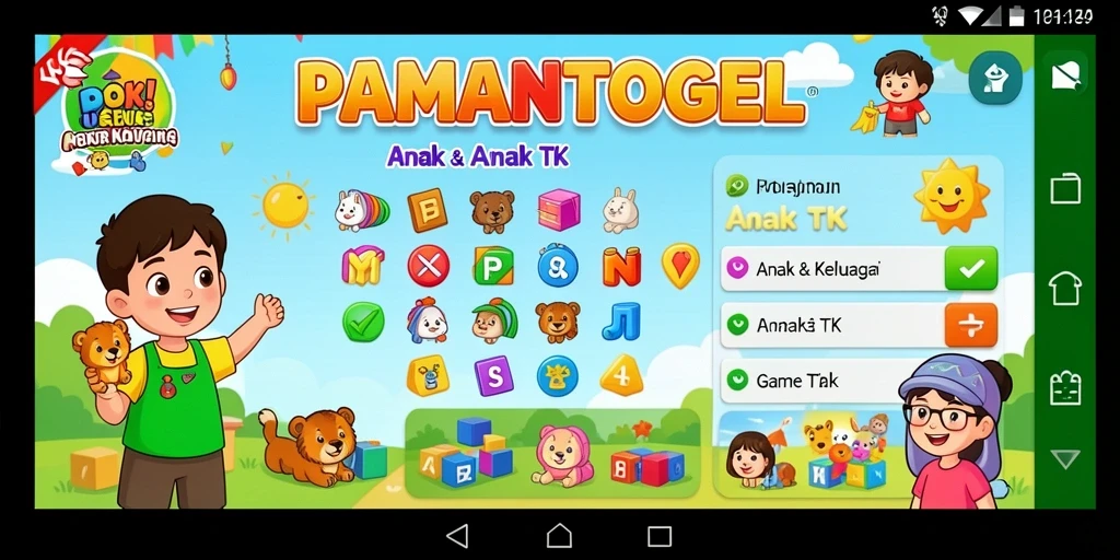 Tampilan antarmuka yang ceria dan menarik dari PAMANTOGEL.