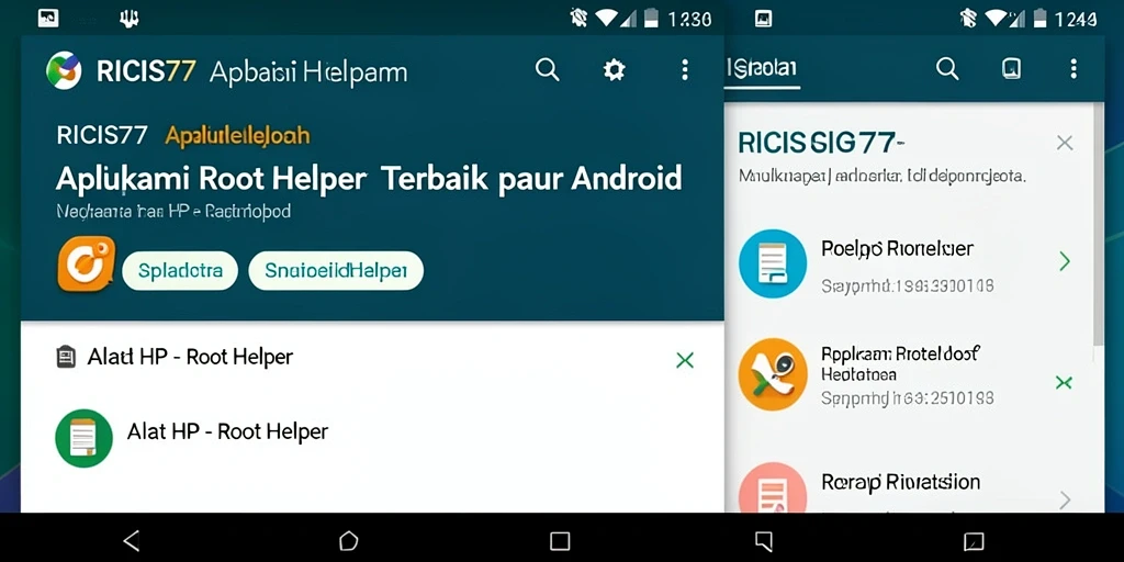 Antarmuka RICIS77 yang intuitif untuk proses rooting.